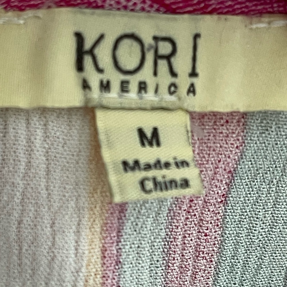Kori Multicolor Striped Tunic Tassels Lightweight Summer Resort  Size Medium - Picture 14 of 15